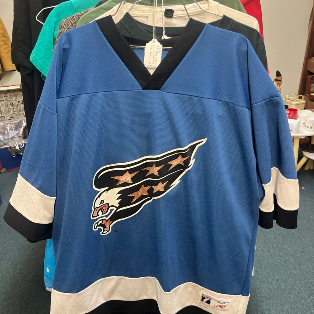 Vintage Logo 7 Washington Capitals Adam Oates #77 Jersey Size Large